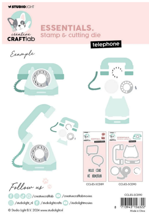 Creative Craft Lab • Essentials Stamp & Cutting Die Telephone - SCD90*
