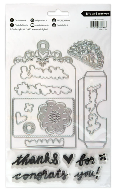 Gift Card Envelope Stamp and Cutting Dies - SCD91*