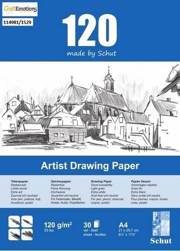 Schut Artist Drawing Paper 120 gram A4 bloc a 30 vel (114981/1529)