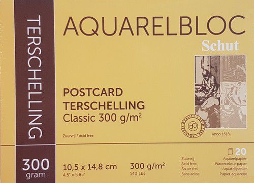 Schut Terschelling Aquarelblok Classic 10,5x14,8cm 300 gram - 20 sheets (postcard) (SCH21018)