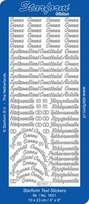 Stickervel - Tekst Fins - Onnea