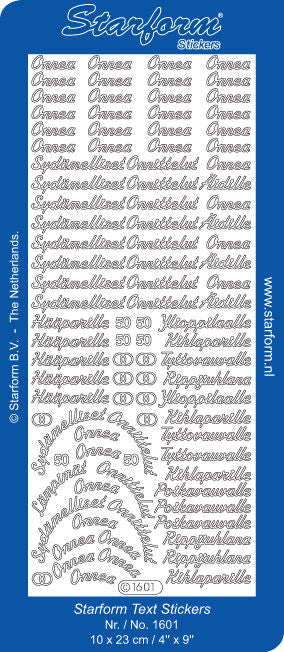 Stickervel - Tekst Fins - Onnea