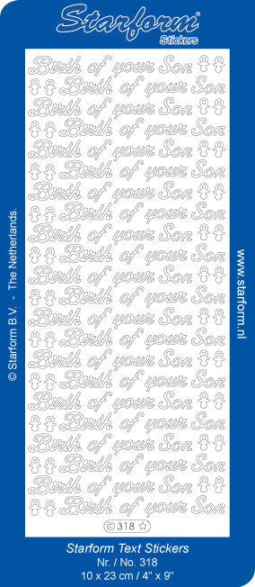 Stickervel - Birth of your Son - Silver