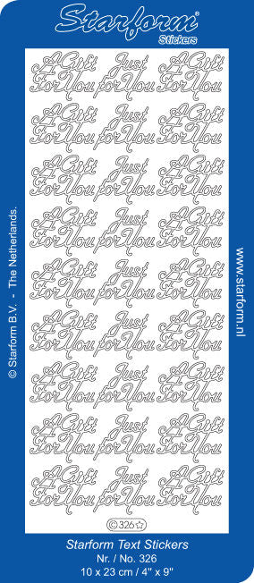 Stickervel - A Gift 4 U - Goud