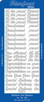 Stickervel - Proud Parents - Goud