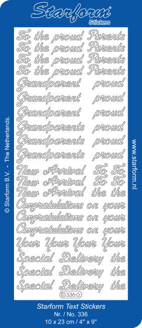 Stickervel - Proud Parents - Goud