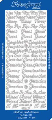 Stickervel - Grandparents - Goud