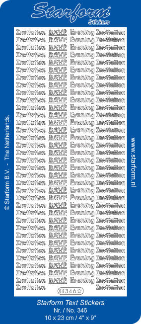 Stickervel - Invitation-Everning- RSVP - Zilver