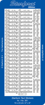 Stickervel - Wedding Invitation - Goud