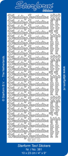 Stickervel - Wedding Invitation - Goud