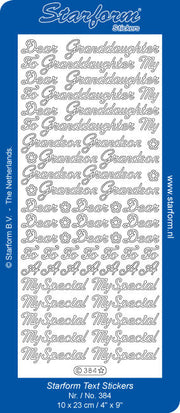 Stickervel - My Special - Zilver