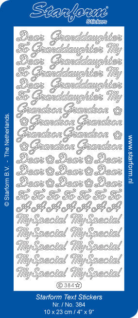 Stickervel - My Special - Goud