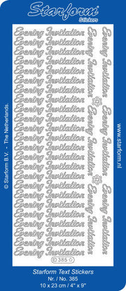 Stickervel - Evening Invitation - Zilver