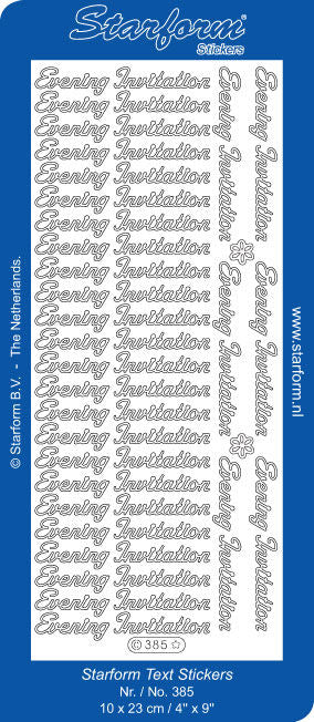 Stickervel - Evening Invitation - Zilver
