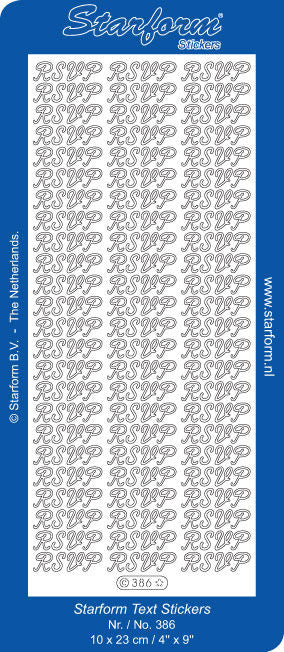 Stickervel - RSVP - Goud