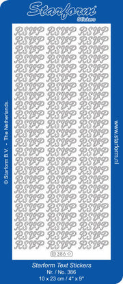 Stickervel - RSVP - Zilver