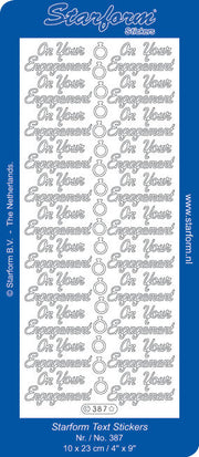 Stickervel - On Your Engagement - Zilver