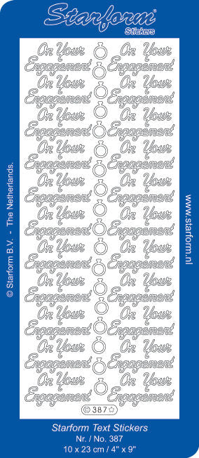 Stickervel - On Your Engagement - Zilver