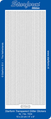 Stickervel - Transparent Holografische Stickers- Paars/Zilver