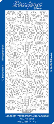 Stickervel - Transparent Holografische Stickers- Zilver
