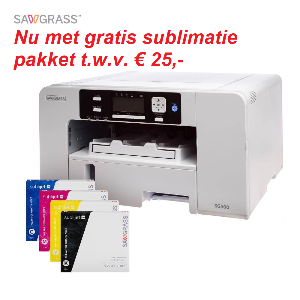 Sawgrass Virtuoso SG500 - A4 Sublimatieprinter (met grote cartridges van 31ml)  (Inclusief A4 sublimatie papier)
