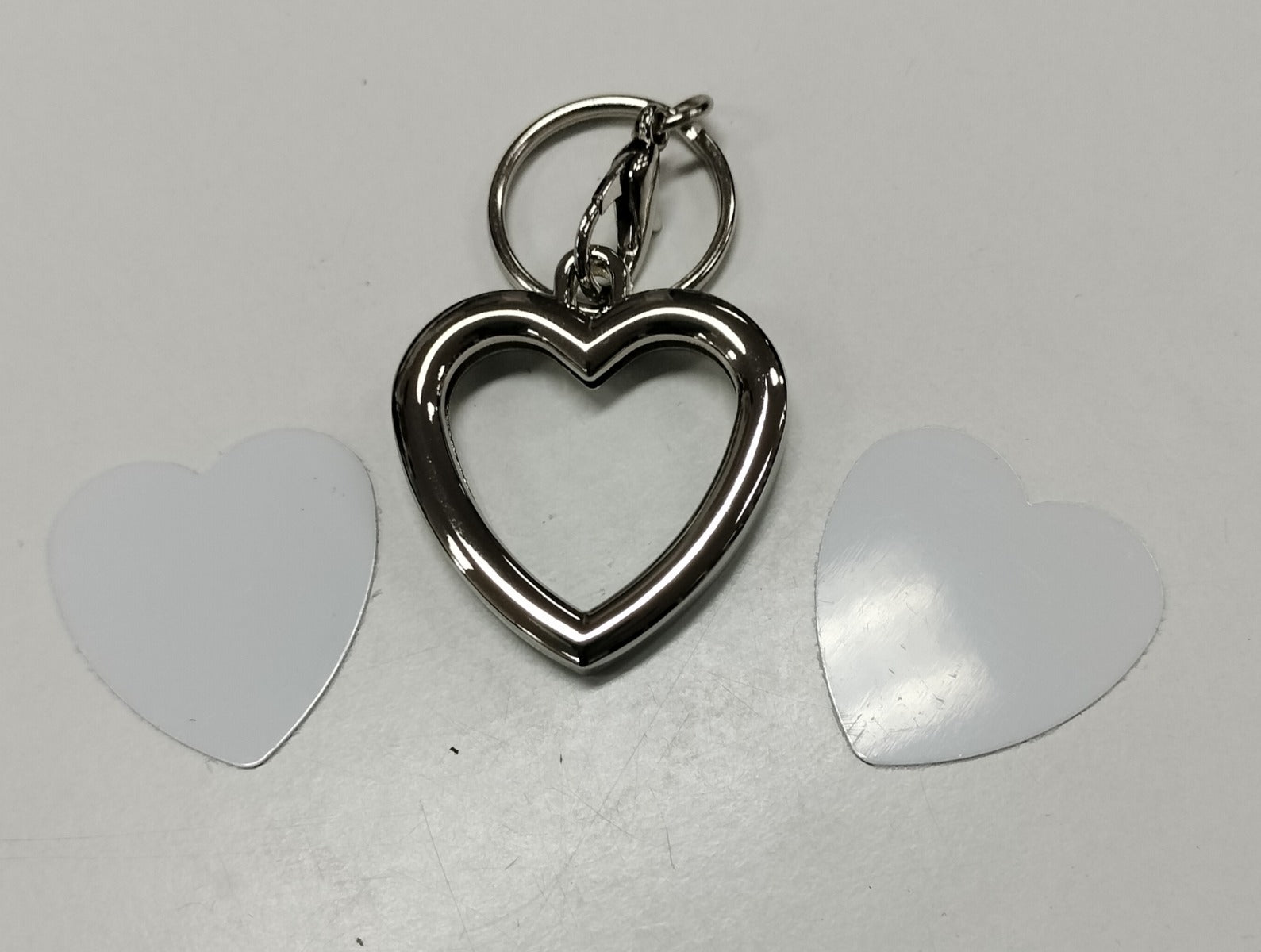 Sleutelhanger - Hartvorm - met ring - ca. 4 x 4 cm