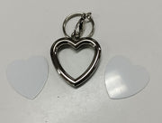 Sleutelhanger - Hartvorm - met ring - ca. 4 x 4 cm