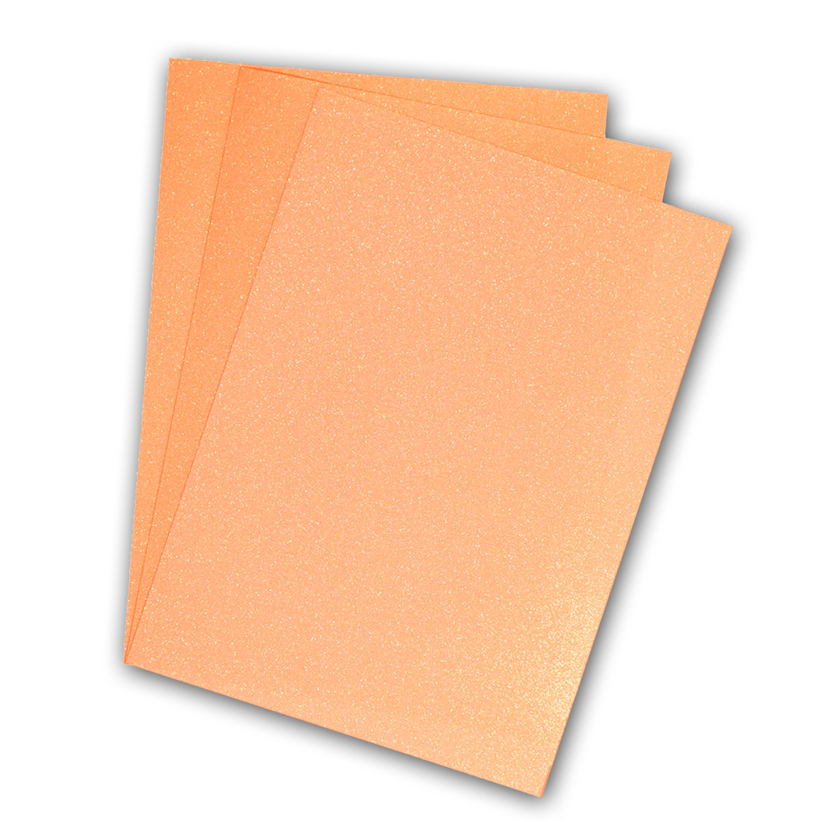 POLI-FLEX - PEARL GLITTER - Flexfolie - A4 - Neon Orange (449)