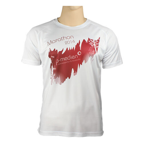 UNISEX Sportshirt - Ronde hals - Voor sublimatie - Maat S (PMA10-W-S)
