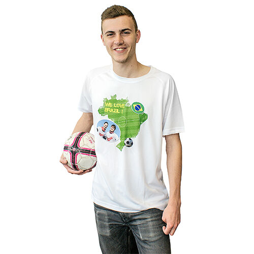 UNISEX Sportshirt - Ronde hals - Voor sublimatie - Maat S (PMA10-W-S)