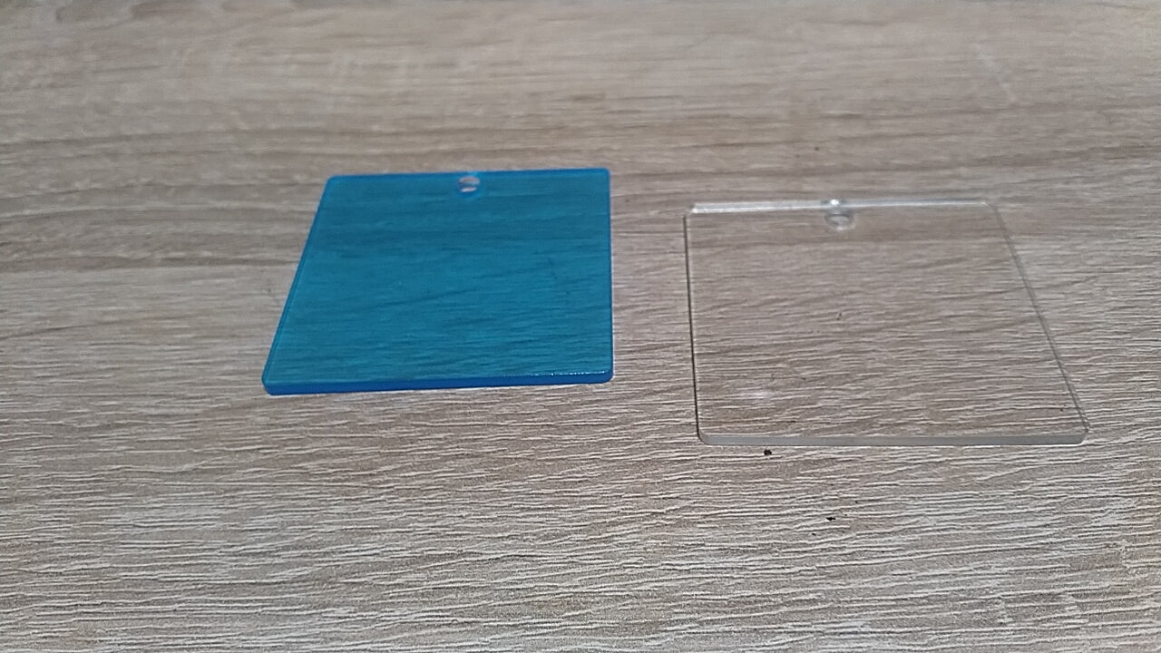 Plexiglas Sleutelhanger - shp07 - Vierkant