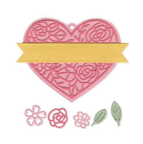 Sizzix Thinlits Die set - 10PK Heart Tag - Katelyn Lizardi 663623  (AFGEPRIJSD)