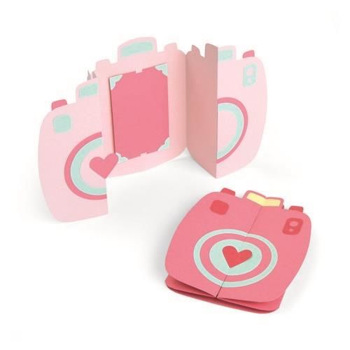 Sizzix Thinlits Die Set - 11PK Card Retro Camera Fold-a-Long 663588 Jen Long (AFGEPRIJSD)