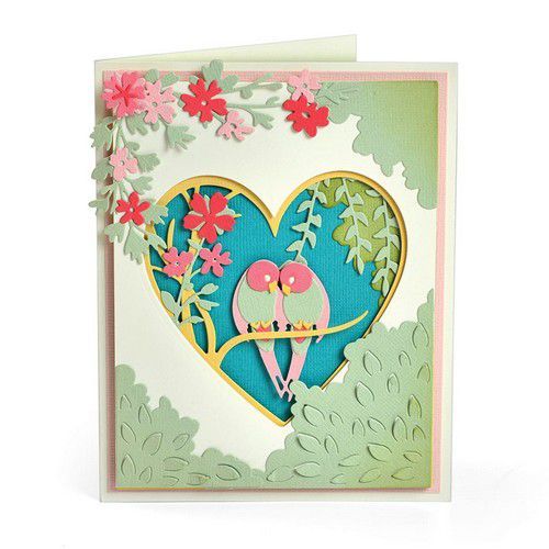 Sizzix Thinlits Die set - 20PK Love Birds Shadow Box - Courtney Chilson 663619  (AFGEPRIJSD)