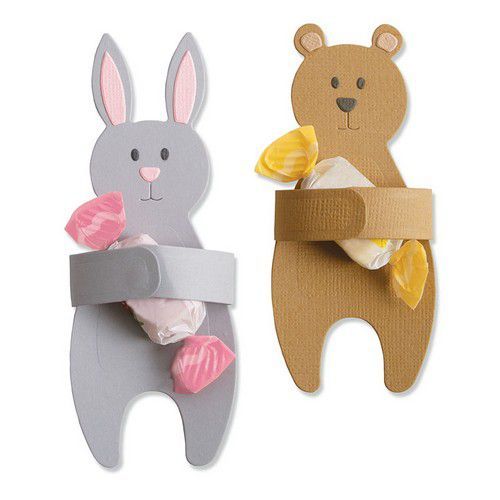Sizzix Thinlits Die set - 5PK Bunny & Bear Hugs 663452 Samantha Barnett (AFGEPRIJSD)