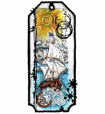 SL Clear Stamp Sailing in sunlight Grunge 74x210x3mm 1 PC nr.104 (SL-GR-STAMP104)