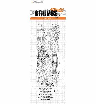 SL Clear Stamp Butterflies Grunge Collection 210x74mm nr.40