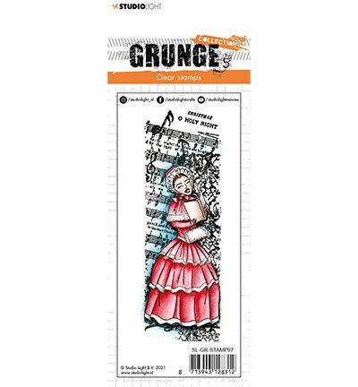 SL Clear Stamp Caroling Dickens Girl Grunge 52x148x3mm 1 PC nr.97