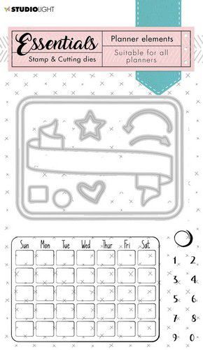 SL Stamp & Cutting Die Monthly calendar Planner Essentials 110x140mm nr.01
