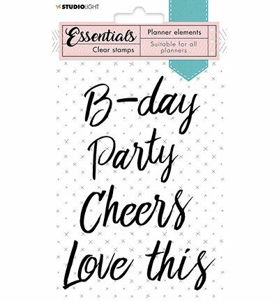 SL Clear StampText party Planner Essentials 105x148mm nr.08