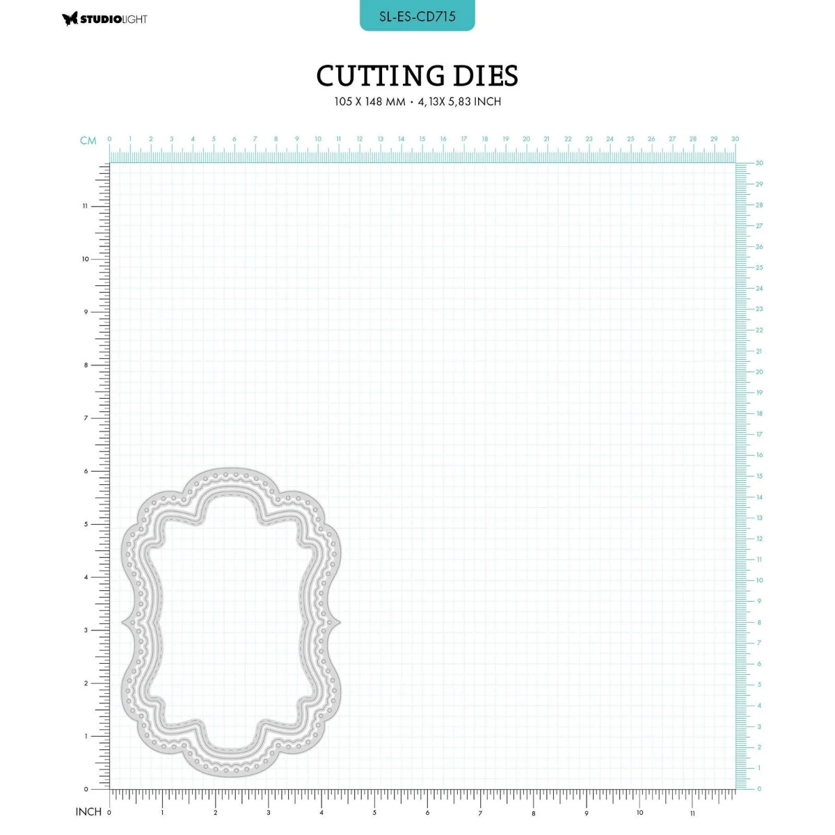 Studio Light • Essentials Cutting Dies Dots Frame Shape - CD715*