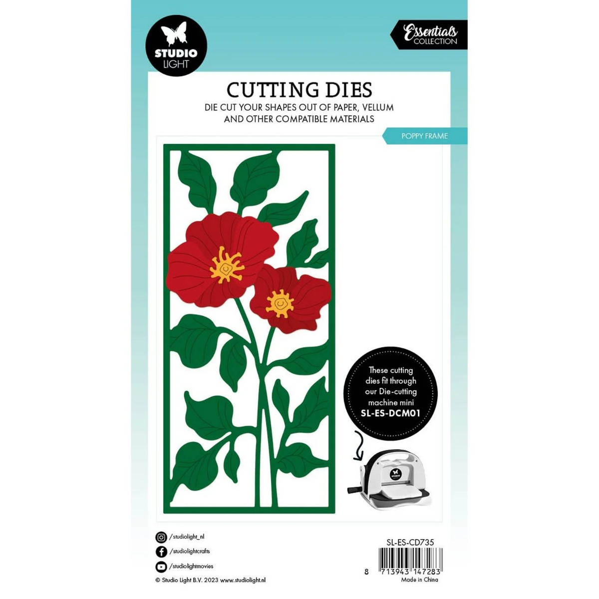 Studio Light • Essentials Cutting Dies Poppy Frame - CD735*