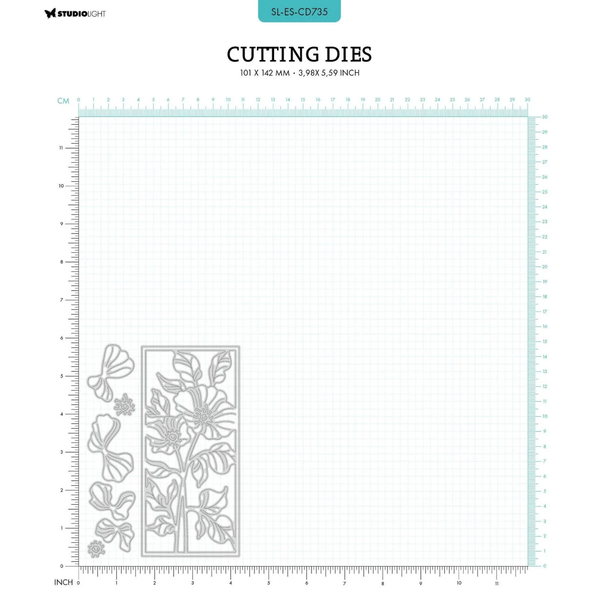 Studio Light • Essentials Cutting Dies Poppy Frame - CD735*