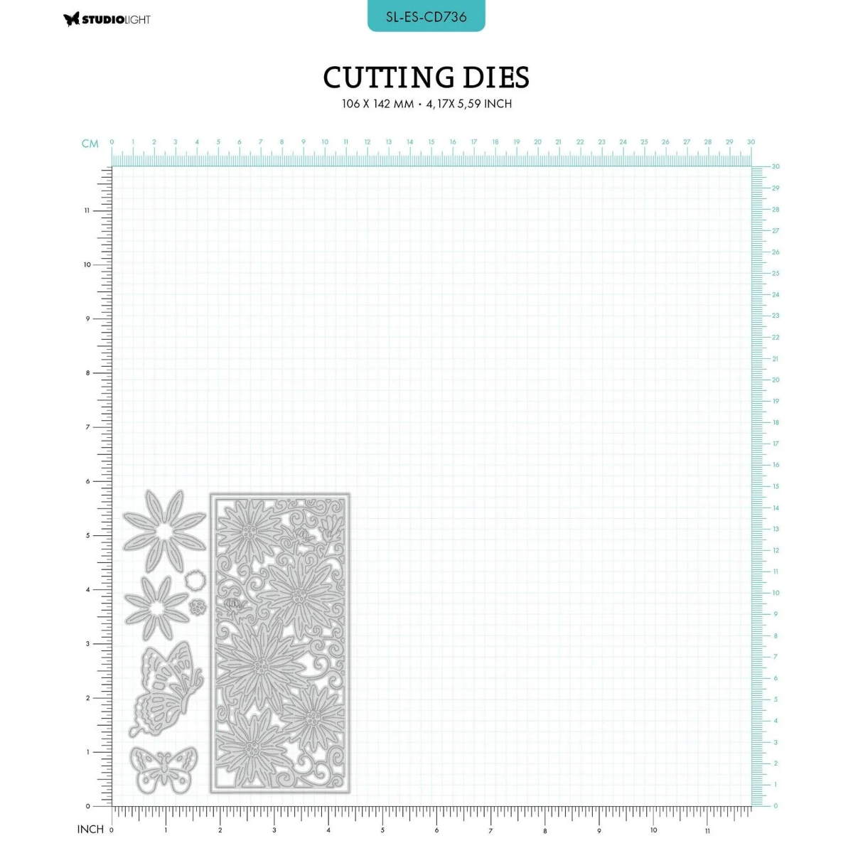 Studio Light • Essentials Cutting Dies Daisy Frame - CD736*