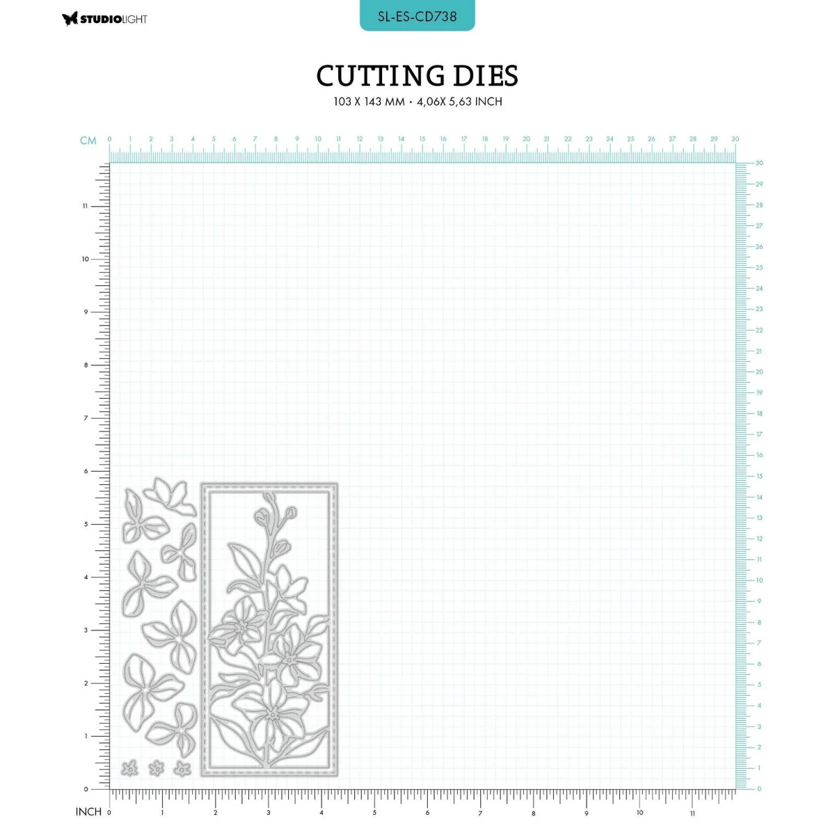 Studio Light • Essentials Cutting Dies Floral Frame - CD738*