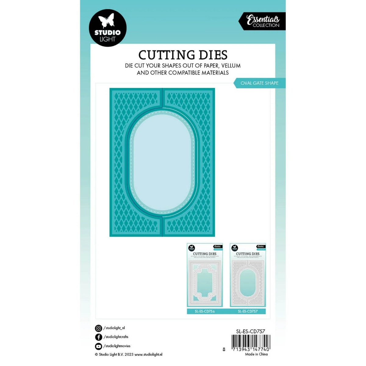 Studio Light • Essentials Cutting Dies Oval Gate Shape - CD757*