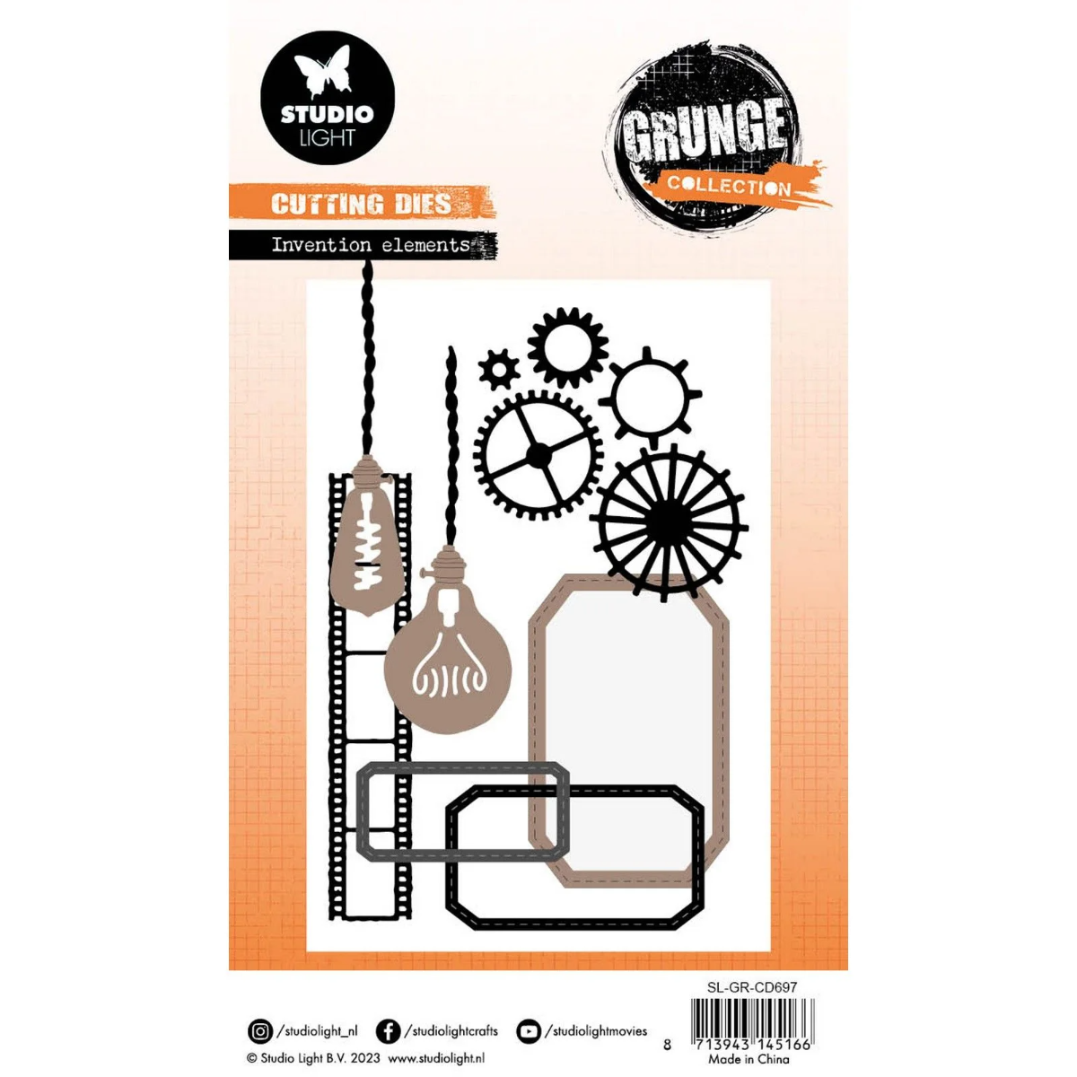 Studio Light • Grunge Collection Snijmal Invention Elements - CD697*