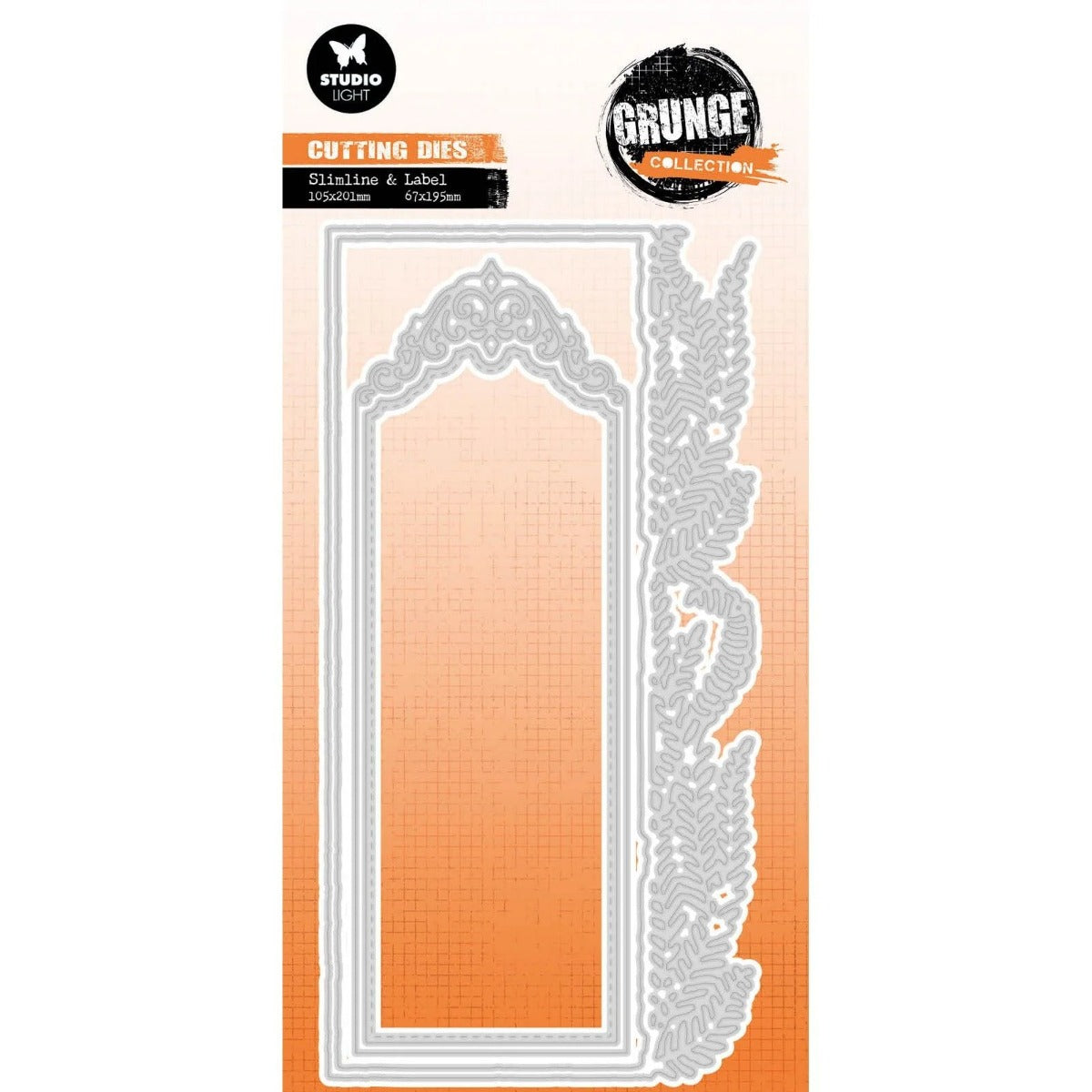 Studio Light • Grunge Collection Cutting Die Slimline & Label - CD779*
