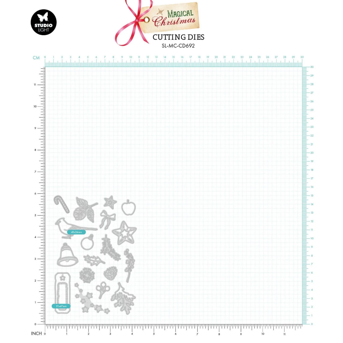 Studio Light • Magical Christmas Snijmal Christmas Embellishments - CD692*