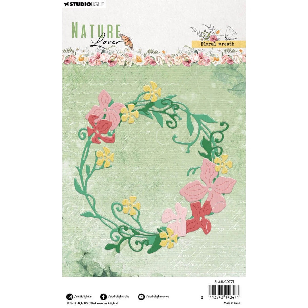 Studio Light • Nature Lover Cutting Dies Floral Wreath - CD771*